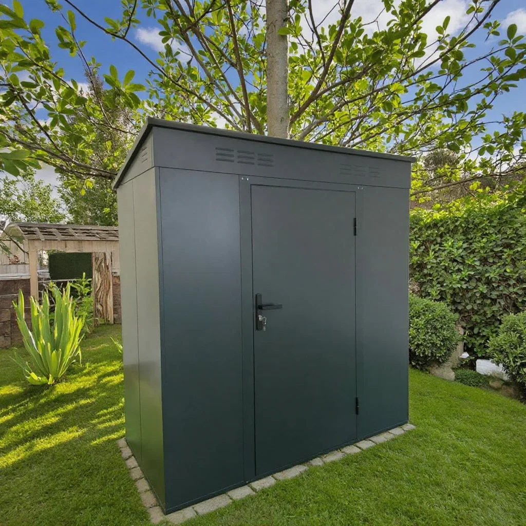 

2026 Heavy-Duty Garden Shed Tool Locker Durable Prefab Metal House for Tool Backyard Storage Portable Tool Cabin Strong Galvaniz