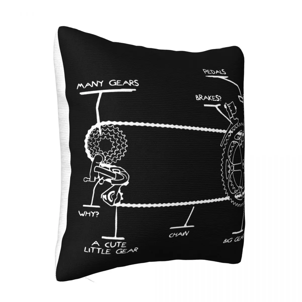 Funny Bicycle Chain Gift Bike Chain Gears Shift Cycling T Girl Latest Simple Loose Sale Pillow Case