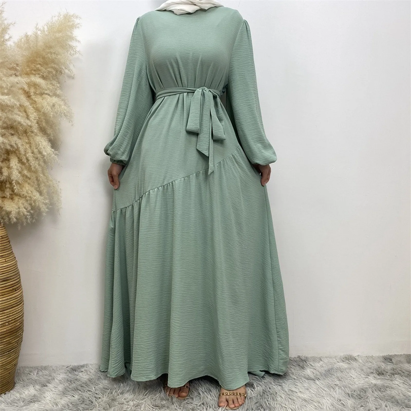 

Eid Muslim Dress For Women Abaya Morocco Party Dresses Ramadan Lace-Up Abayas Kaftan Islam Modest Dubai Arab Long Robe 2025