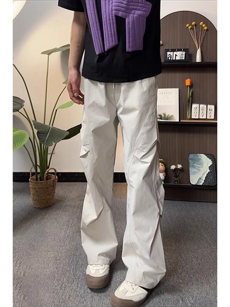 

American Sle Thin Qui Dry Knife Casual Pants Men's Summer Straight Leg Workwear Trousers Cleanfit Paratrooper Loose Fit