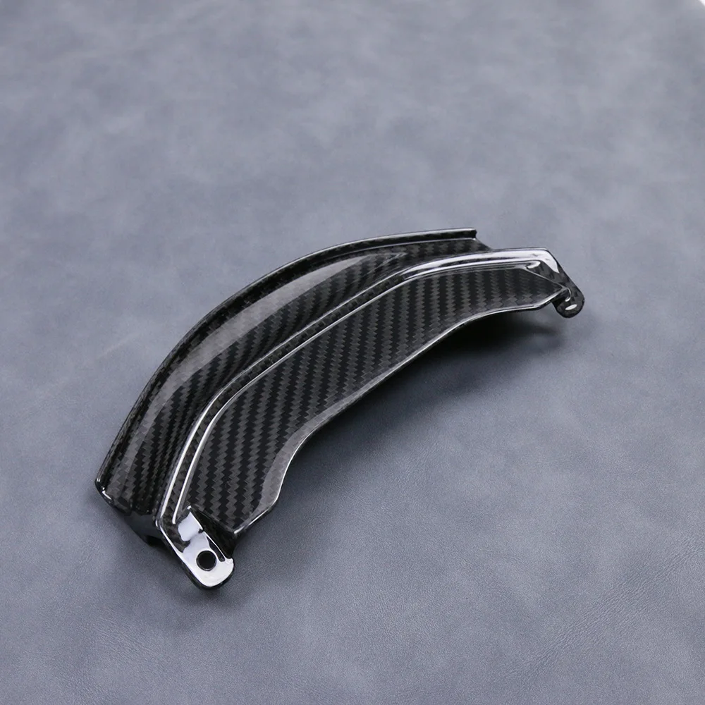 Motorcycle modified carbon fiber shell rear seat cushion front decorative plate