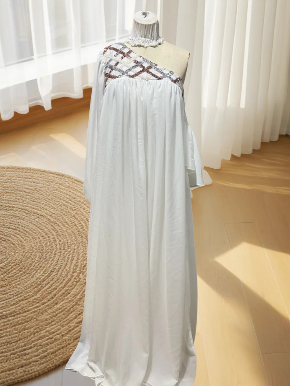 

Платье для выпускного вечера Oisslec, элегантное винтажное милое платье цвета слоновой кости с бусинами, стильное шифоновое платье для выпускного вечера по индивидуальному заказу, вечерние платья