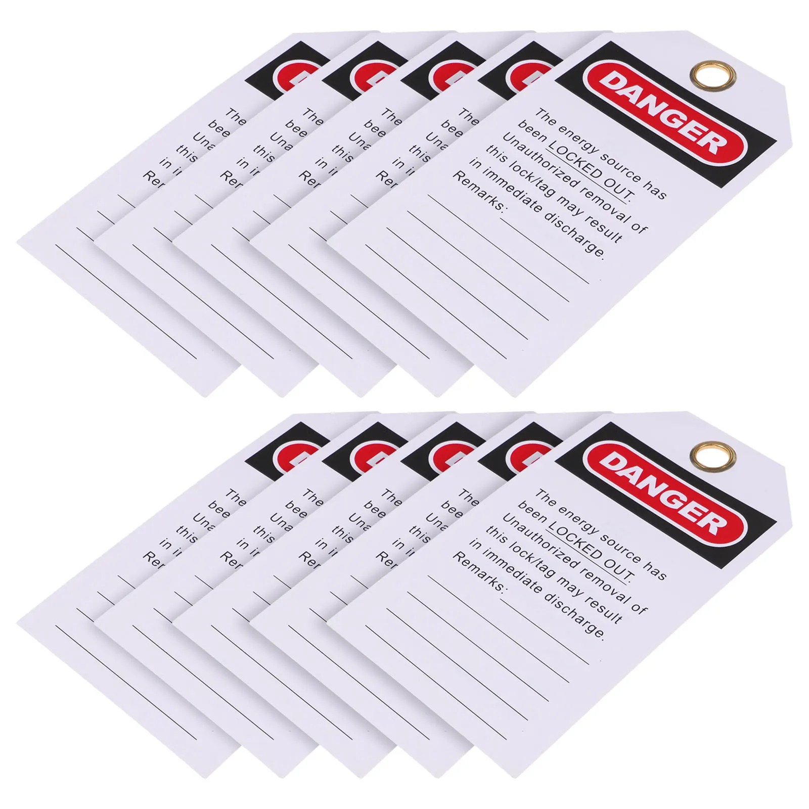 10pcs Tags Equipment Safety Warning Labels Do Not Operate Danger Signage PVC Metal Factory Hanging Tags