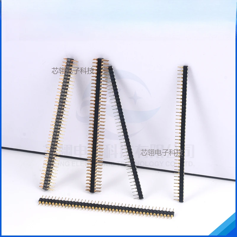 2 stuks 1*40 p Enkele Rij Ronde gat basis PCB Ronde Pin Header Socket Connector Pinheader Vergulde 2.54mm Voor Arduino