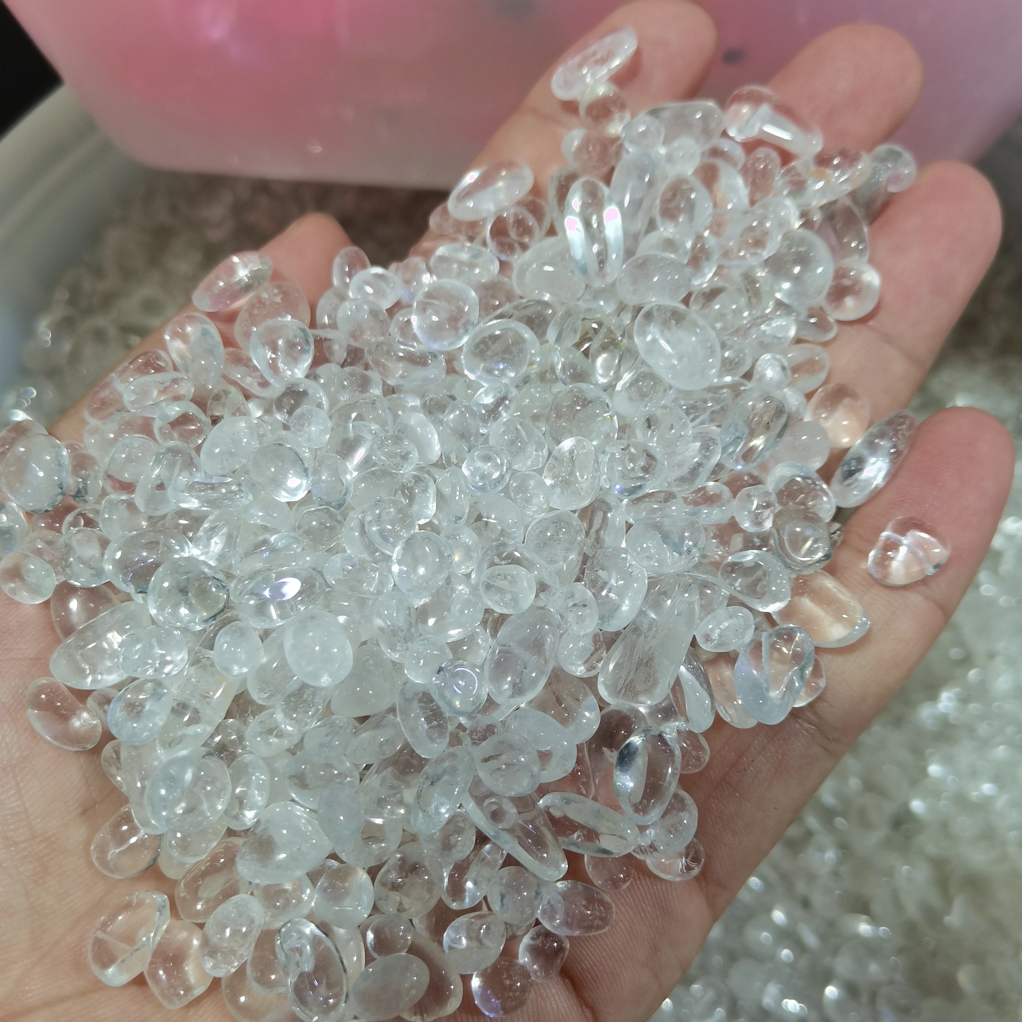 100g Natural White Crystal Quartz Broken Small Gravel Stone Quartz Transparent Fish Tank Flower Pot Garden Healing Home Ornament