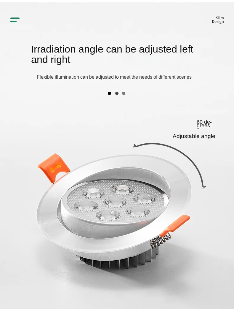 Lampada da incasso a soffitto a LED con driver 85-265V Lampada da luce ultra luminosa 3W-18W per decorazioni per negozi di casa