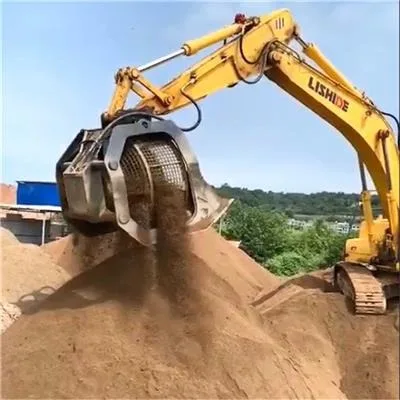 3CX Backhoe Loader Sieving Mesh Bucket Excavator Rotating Screening Bucket with Different Sieve Sizes