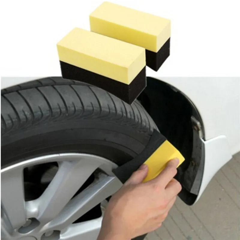 1PC Contoured  Auto Wheels Brush Sponge Tools Applicator Special For Tire Hub Cleaning Dressing Waxing Polishing Auto Products