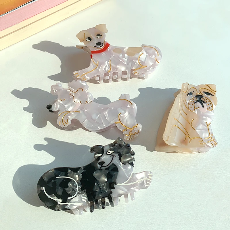 Cartoon Animal Dog Chihuahua Hair Clip Cute Border Collie Hair Accessories Poodles Hair Claws Jack Russell terrie Jewelry 머리핀