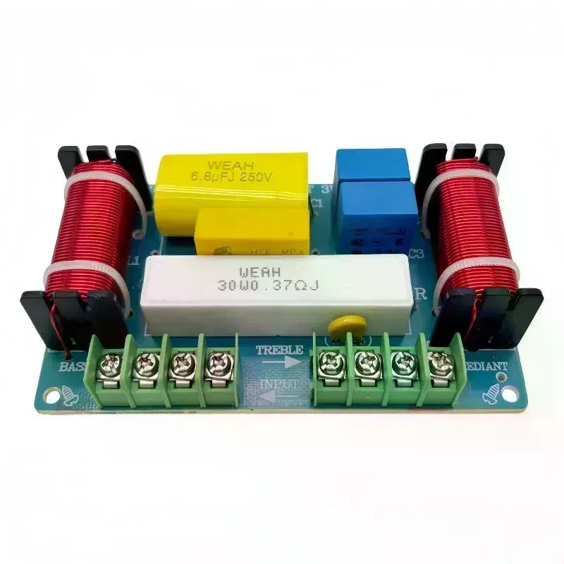 3 Channels 3CH HiFi Speaker Frequency Divider 150W Audio Crossover Filter Treble Alto Bass Frequency Divider For Home Use