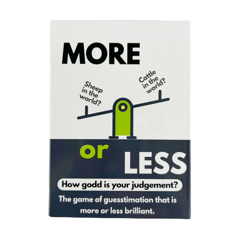 More or Less Card Game How Good Is Your Judgement First Edition Educational Deck