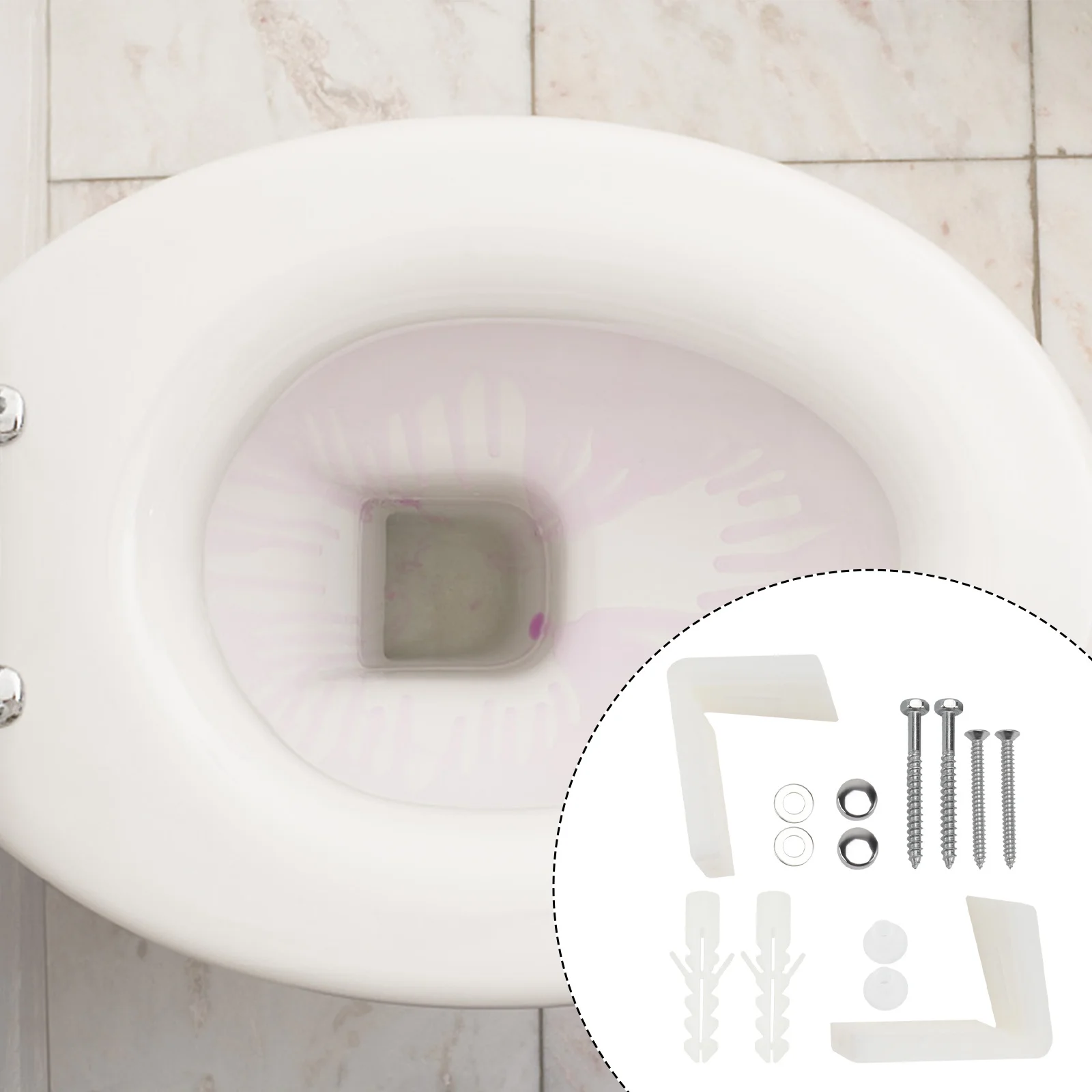 

1 Set Toilet Seat Fixing Screws White Universal High-Strength Durable Fastening Hardware For Most Toilets Bathroom Accessories