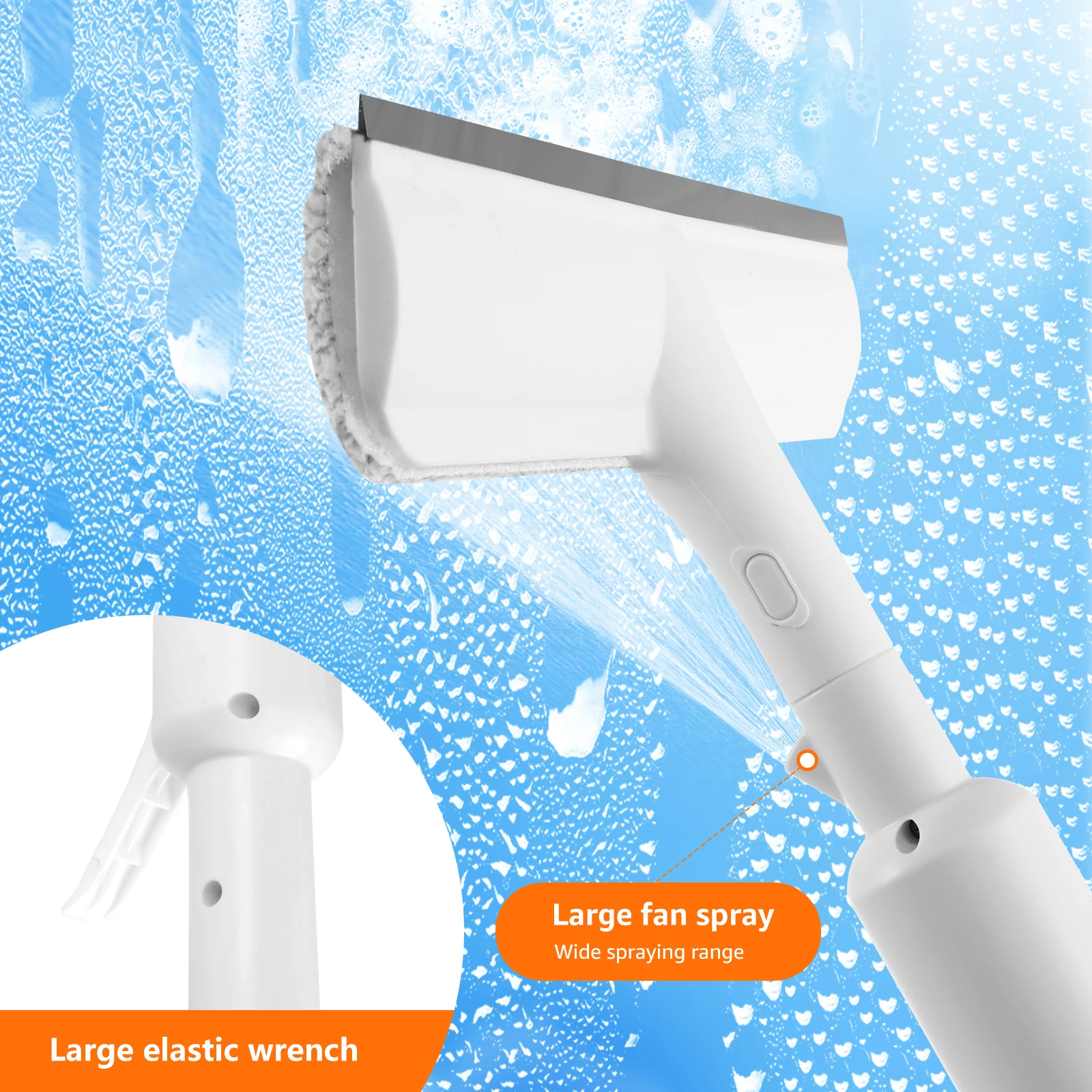Window Squeegee with Spray 2 IN1 Double-Sided Spray Expansion Window Cleaner Professional Window Squeegee Cleaning Tool Glass