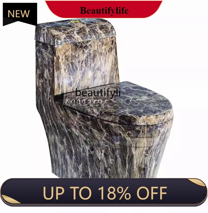 

Z189 Wood grain marble pattern toilet, super swirl one-piece toilet, ceramic color