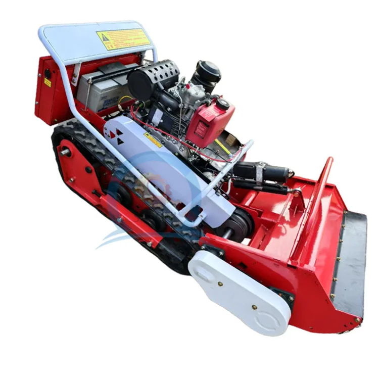 حار بيع محرك الديزل التحكم عن بعد آلة الزاحف متعددة الوظائف مع جزازة الغابات المهاد #6