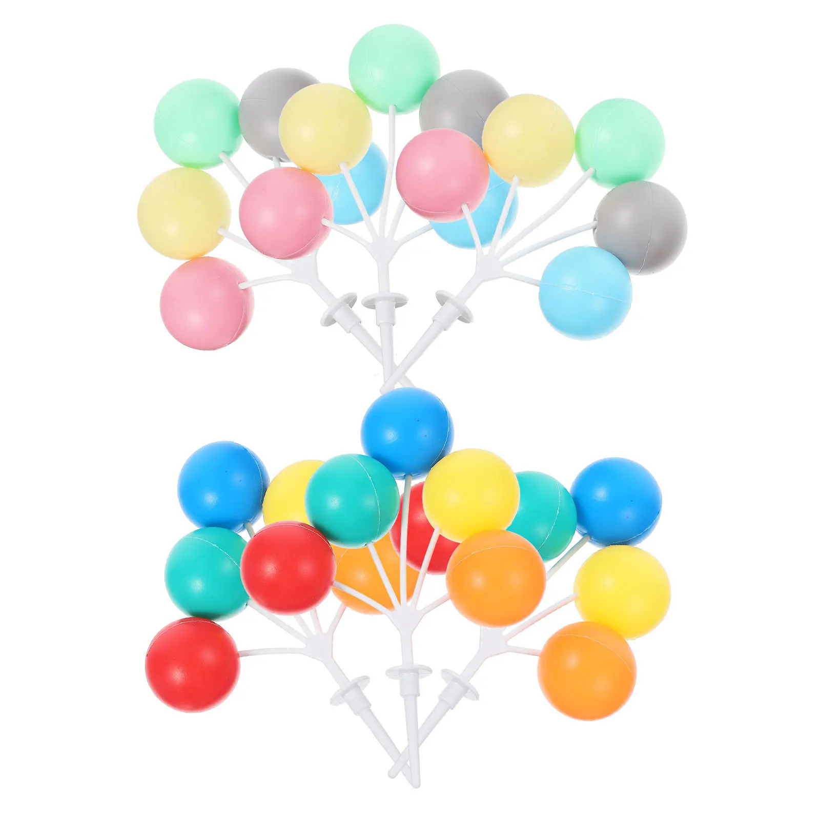 

12Pcs Sufficient Quantity Balloon Shaped Dessert Toppers Creative Holiday Cake Picks Cake Decoration Topper Cupcake Topper