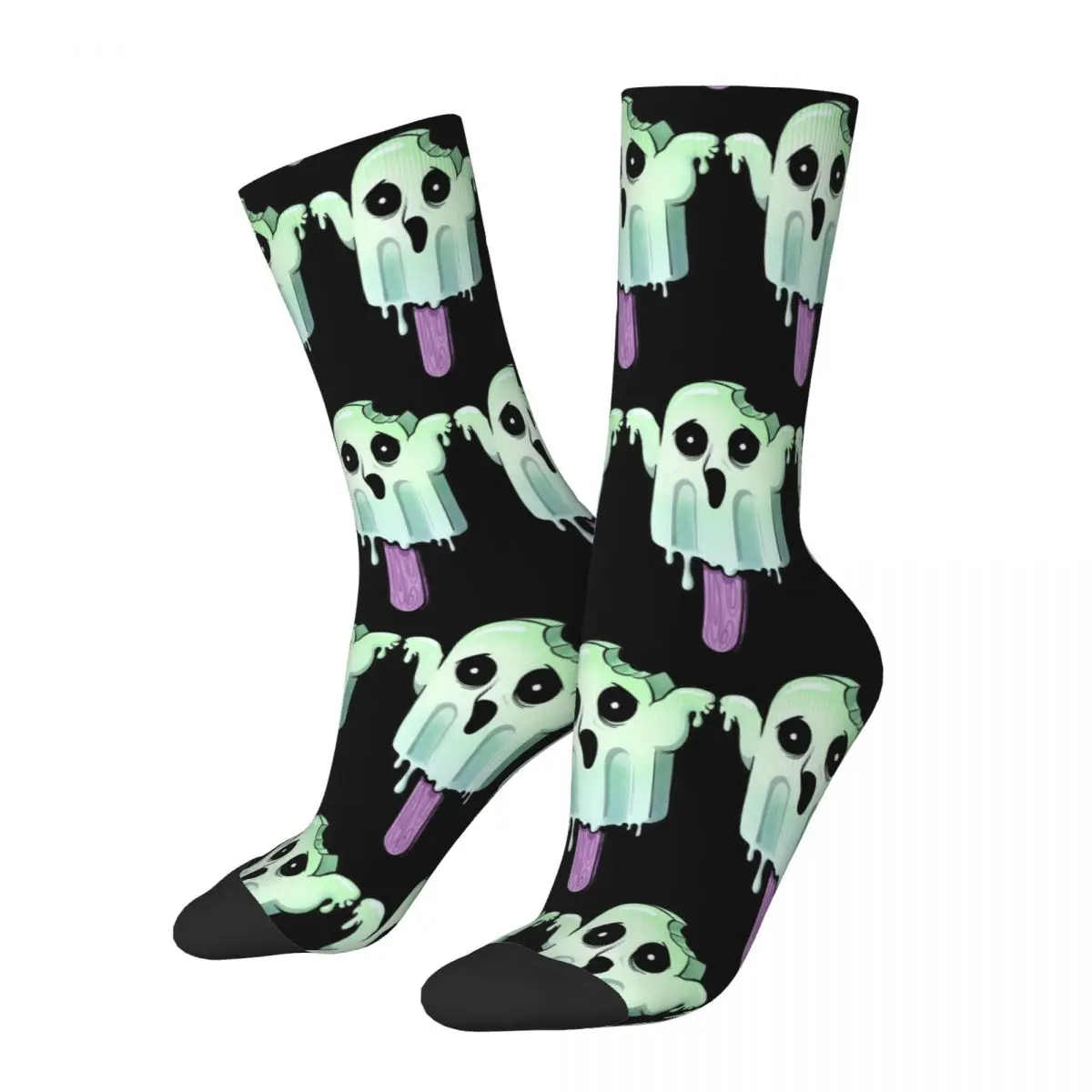 Ice Cream--trick Or Treat Stockings Custom Gothic Socks Spring Anti Slip Socks Men's Skateboard Soft Socks