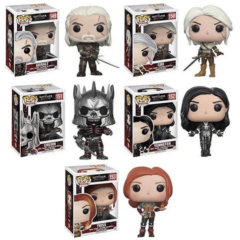 FUNKO POP The Witchers 3 Ciri 150 Geralt 149 Eredin 151 Yennyfer 152 Vinyl Action Figure Collection Model Toys for Birthday gift