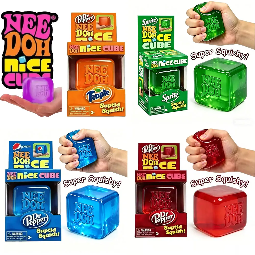 

Hot Needoh Nice Cube Sensory Stress Reliever Fidget Tool for Anxiety & Focus Desk Sensory Cube for Adults & Kids