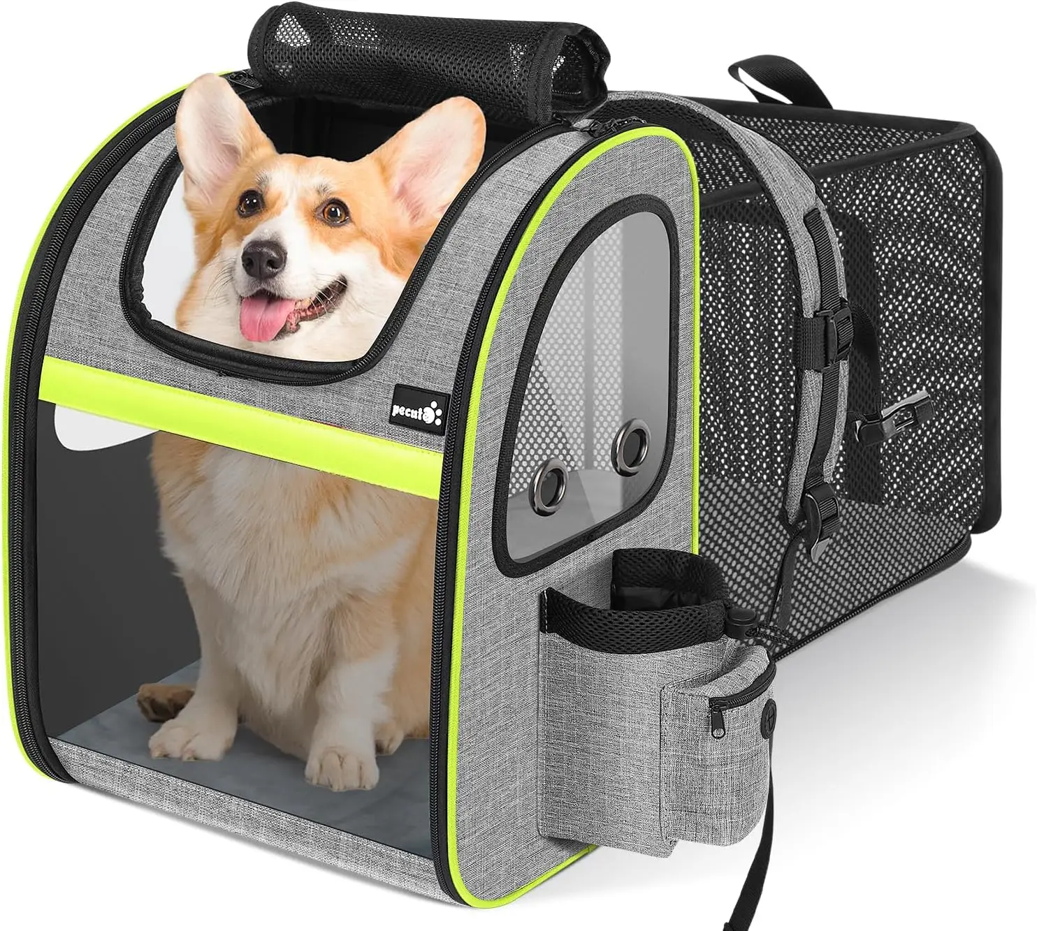 

Large Expandable Pet Carrier Backpack for Cats Dogs Up to 22 Lbs, Breathable Mesh Travel Hiking