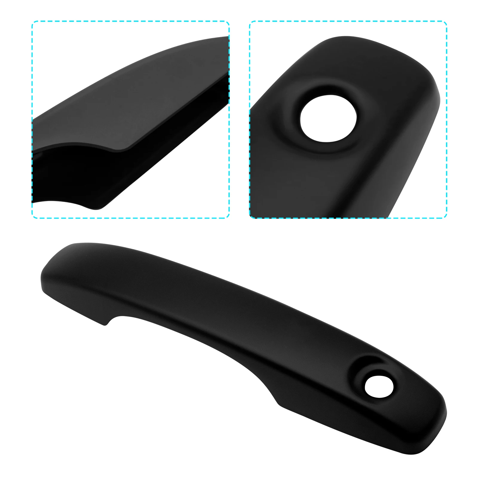 Matte Black Car Door Handle Cover For Ford Ranger 2023 2024 Next Gen Accessories Car Styling