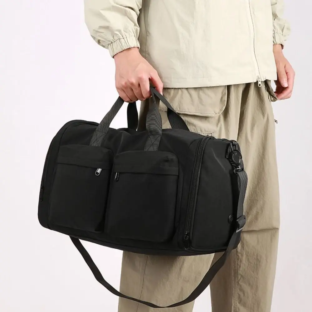 Folding Travel Duffel Bag Waterproof Dustproof Sports Fitness Bag Wear Resistant Portable Carry-On Crossbody Bag Swimming