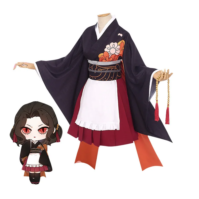 Kamado Nezuko Cosplay Kimono Kochou Shinobu Kostium Kanroji Mitsuri Tsuyuri Kanawo Pokojówka Kimono Kibutsuji Muzan Odzież damska