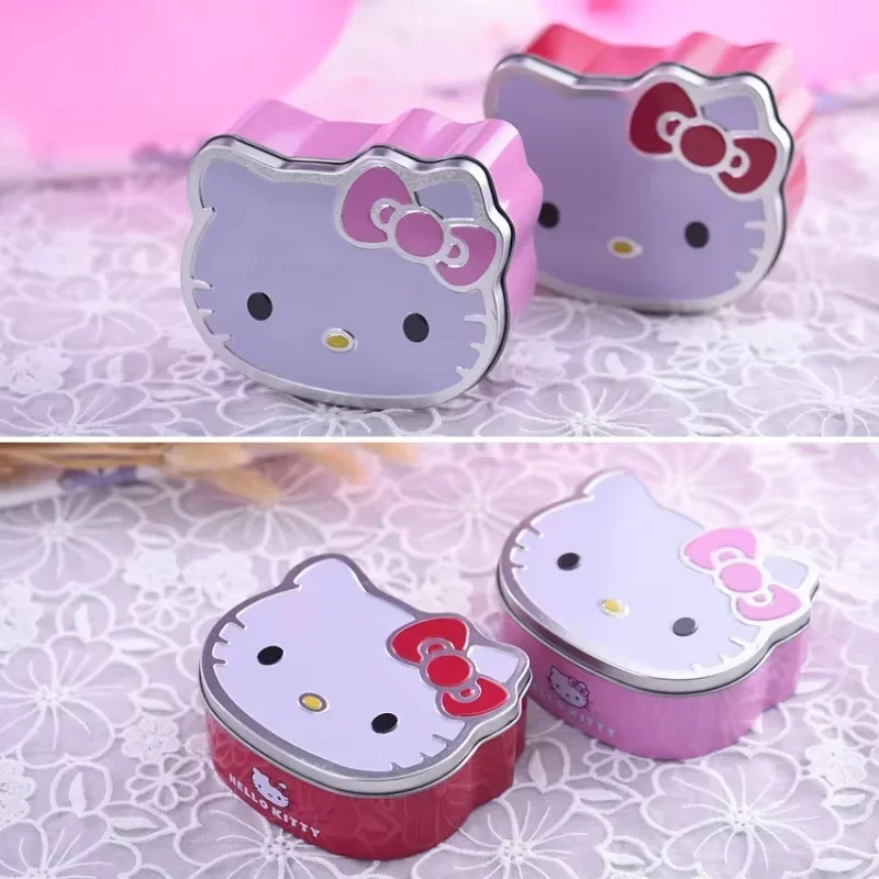 

Hello Kitty kawaii Iron Box Cute Anime Box Large Cat Storage Toy Bag Tinplate Gift Packaging Cartoon Women Accessories Wholesale