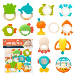Baby Rattles Toys Set Infant Grab Shake Rattle Sensory Teether Babies Development Learning Music Toy Newborn First Birthday Gift
