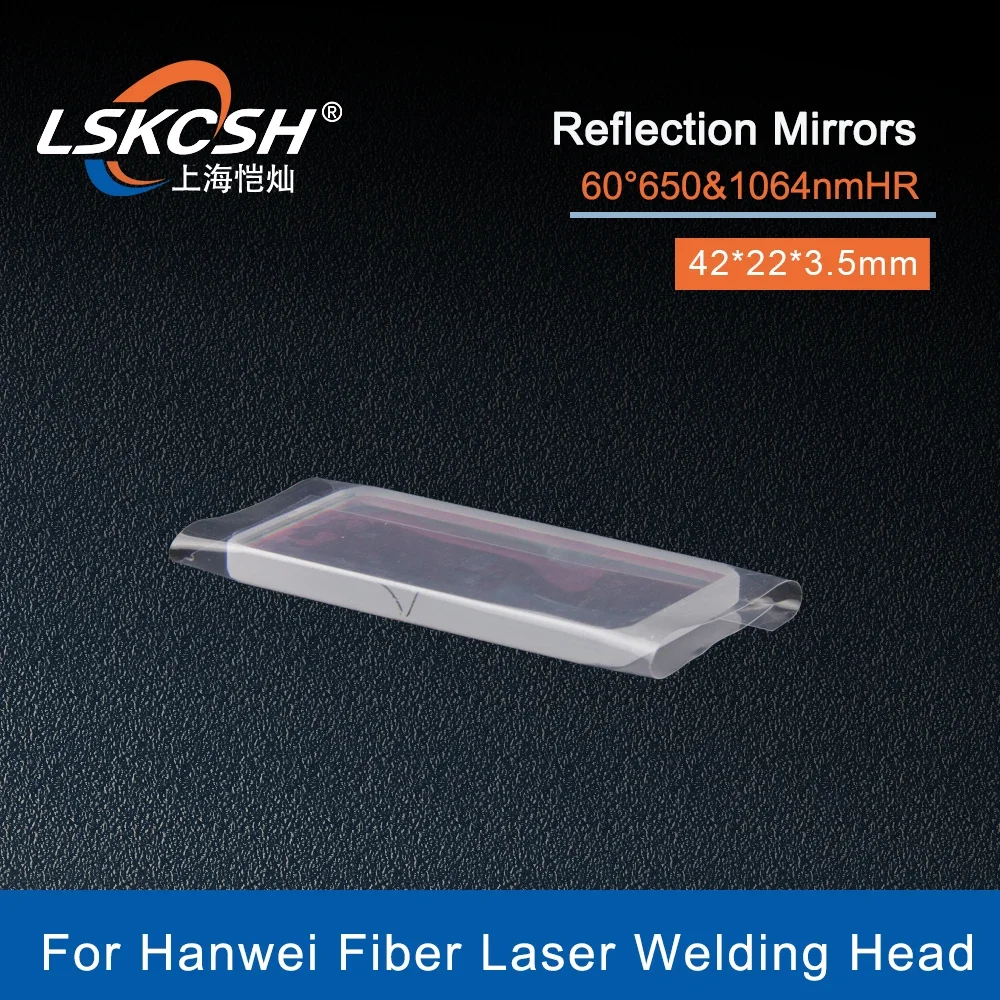  Laser Reflective Lens Reflection Mirrors  42*22*3.5mm For Hanwei Fiber Laser Welder Welding Head Gun