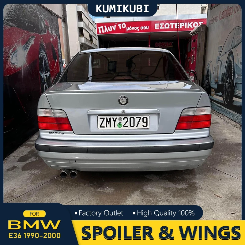 Alerón de plástico ABS sin pintar, accesorio para BMW E36 M3, serie M3, estilo E36, Serie 3, coupe, 1990-2000