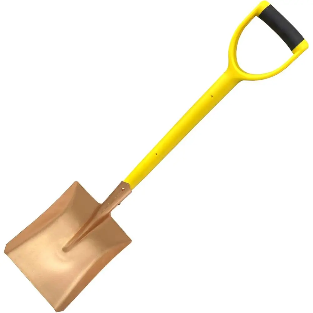 

Non-Sparking Square Shovel with Comfort Grip Handle, Beryllium Copper, DIN/BAM/FM Certified, 37/940mm Length