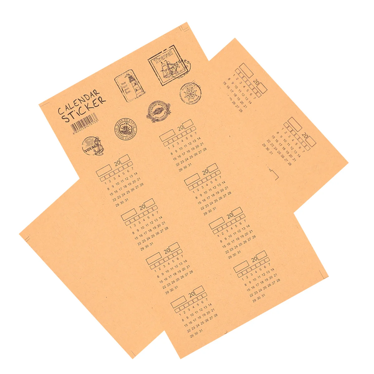 30Pcs Calendar Sticker Monthly Index Divider Tabs Manuscript Design for Notebook Diary Planner Schedule Label Calendar Sticker