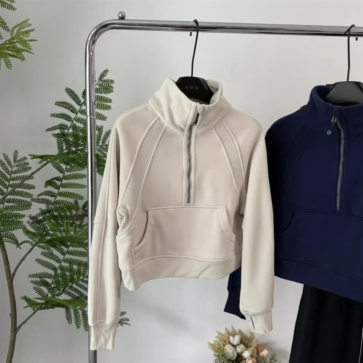 

Lemon Women Sportswear Jacket Half zipper Long Sleeve Loose Warm Sweatshirts Gym Workout Clothes Sports and Leisure Yoga Coat