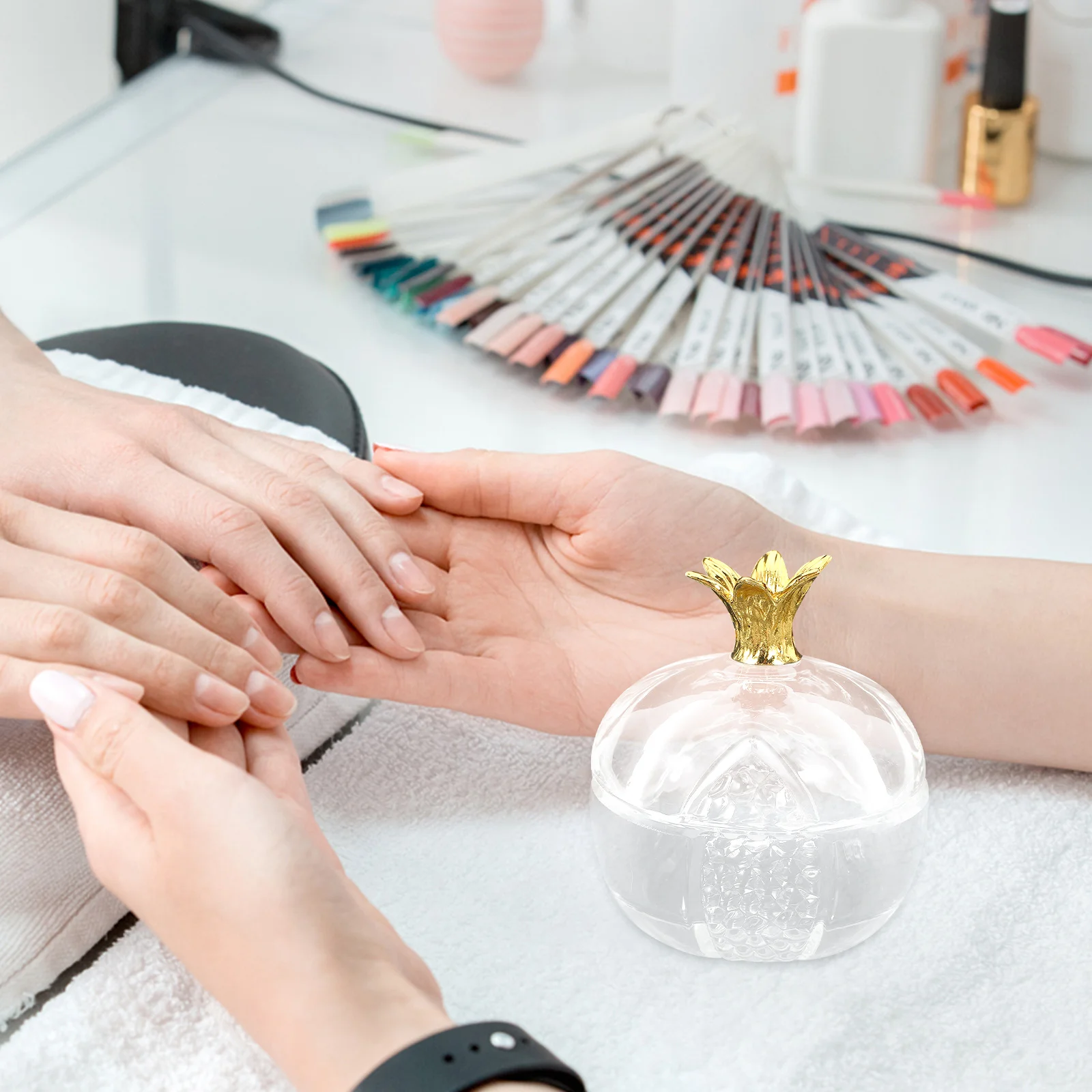 

Crystal Nail Cup Dappen Dish with Lid Glass Container for Supplies Clear Storage Holder Pen Cup Jewelry
