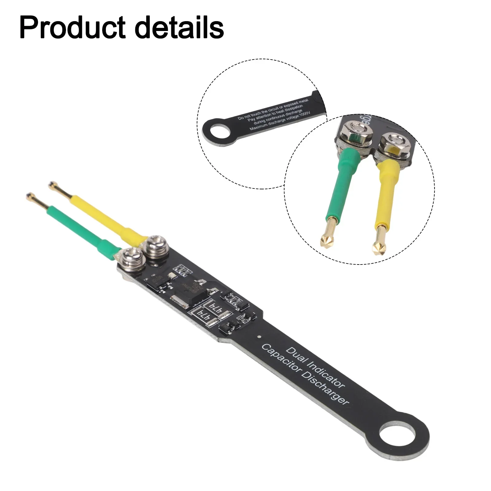 AC DC Voltage Tester Capacitor Discharge Pen 1000V MOS Tube Adjustable Needle Distance Compact Structure Dual LED Indicator