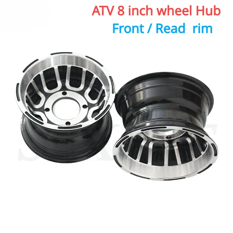 8 Inch 19/21x7-8 18x9.50-8 Front Rear Wheel Hub Vacuum Aluminium Rim 8x5'' for Quad  ATV 4Wheel Motorcycle Beach Car Kart