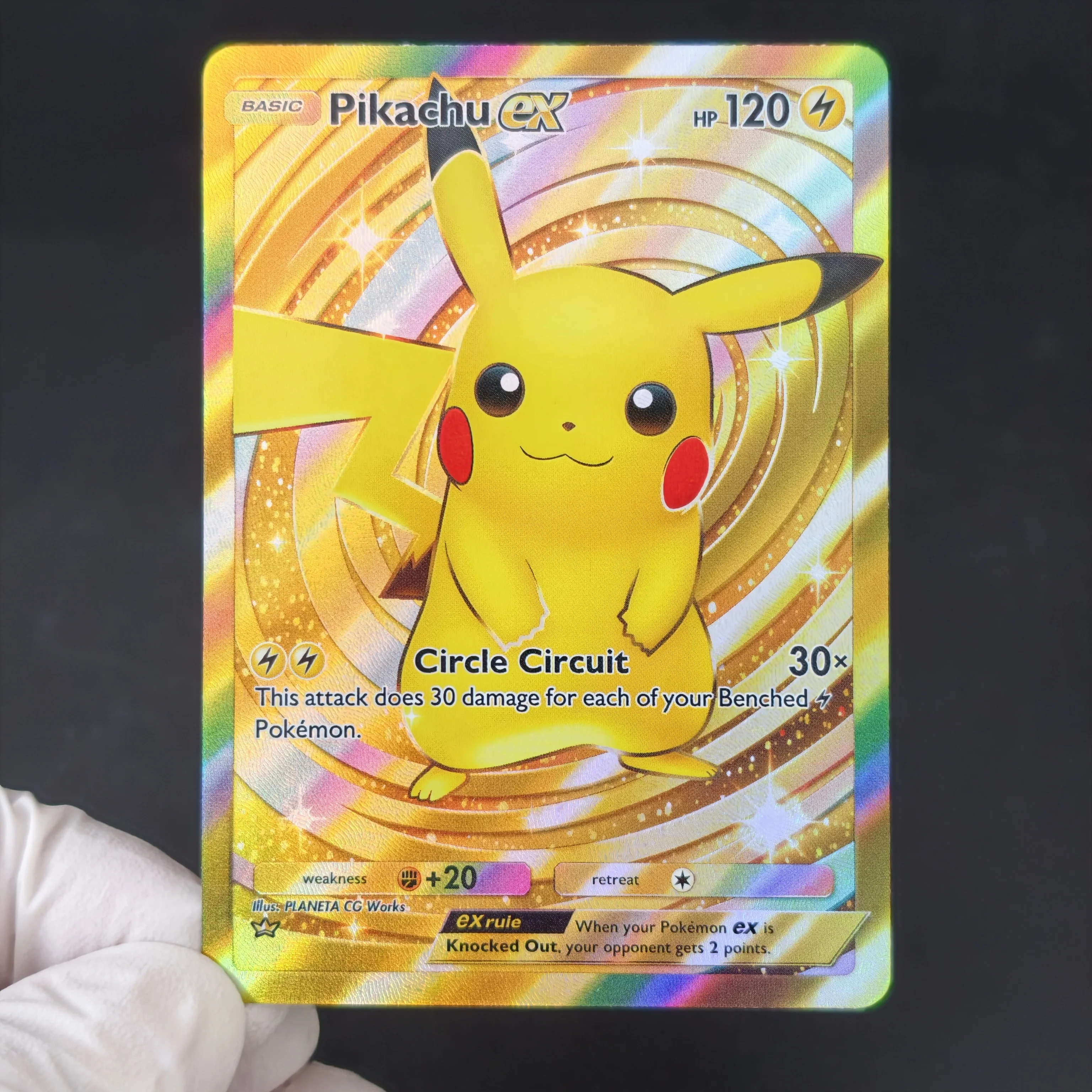 Proxy/TCG Pocket GOLD UR Collection Card English PKM Charizard ex Mewtwo  Holo Colorful Flash Textured Classic Card