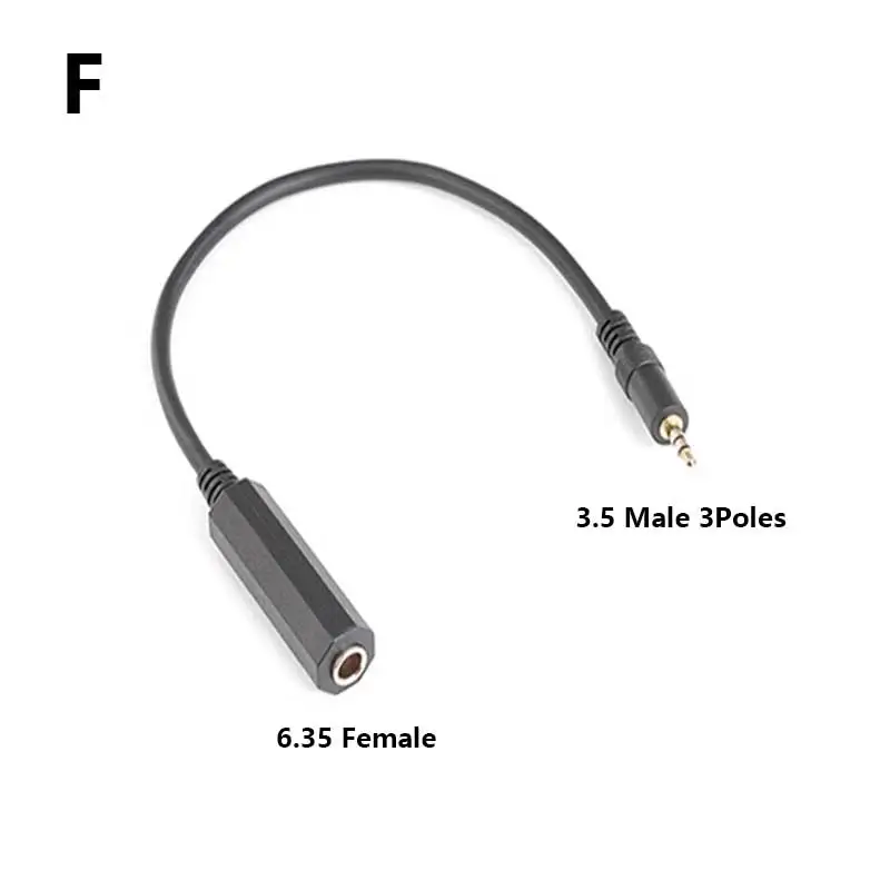 Stereo/Mono 3.5 6.35 Male To 2x6.35 Female Adapter Cable 1/4 6.35mm Plug To Dual 6.5mm Jack RCA Y Splitter Stereo Audio Cord