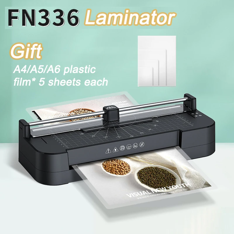 A4 Small Photo Laminator Home Photo Protection Office Document Plastering Hot/cool Dual Mode With Paper Cutter Plastizers