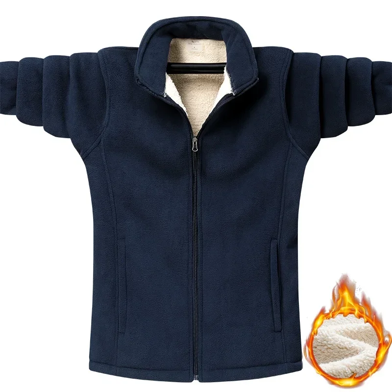 Plus Size 9XL Winter Thicken Polar Fleece Jacket Men Tactical Soft Shell Camping Coat Men Fashion Windproof Warm Fleece Clothing