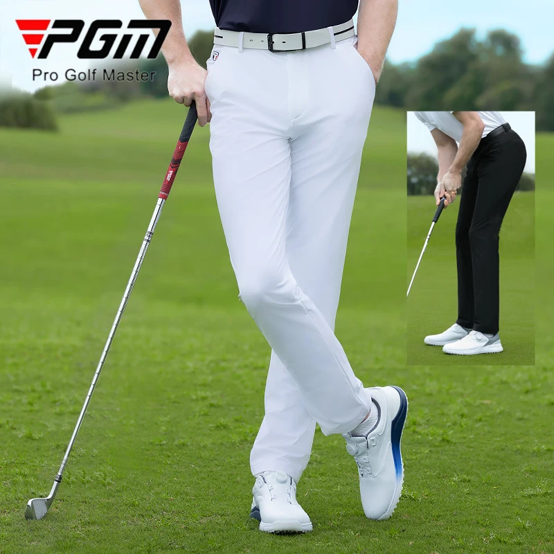 

Pgm Golf Men's Clothing Summer Breathable Long Pants for Men Stretch Quick-Dry Sports Trousers Elastic Waist Straight Sweatpants