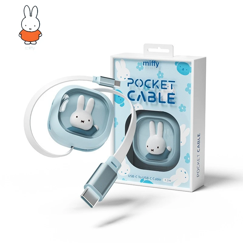 

Miffy 65 Вт Кабель для быстрой зарядки данных Кабель для зарядного устройства Двойная головка Type-C Флэш-зарядка Выдвижной портативный кабель для передачи данных