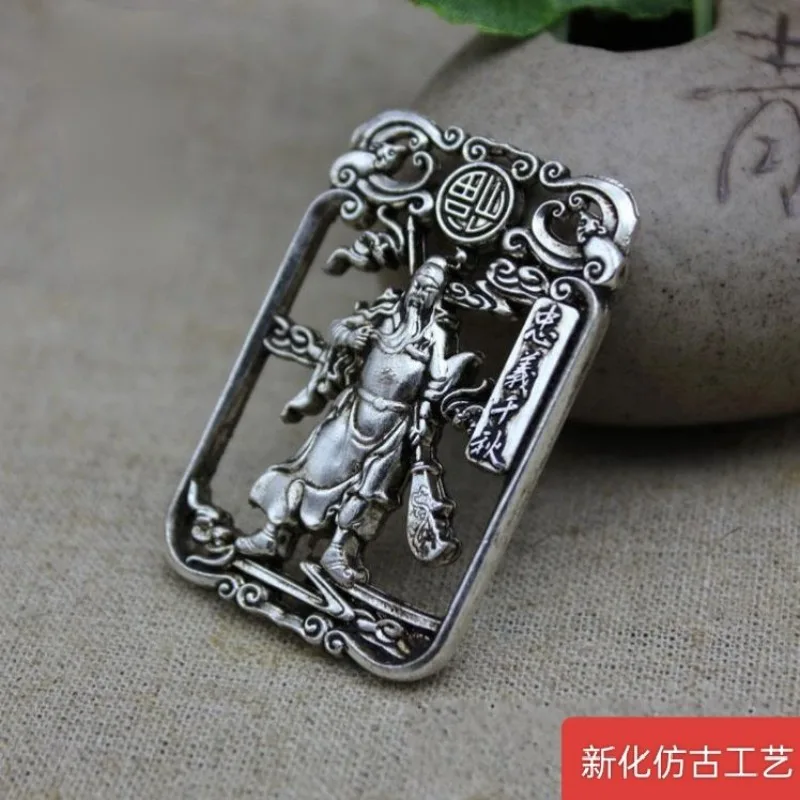 Hollow guan gong god of wealth statue Thangka plate