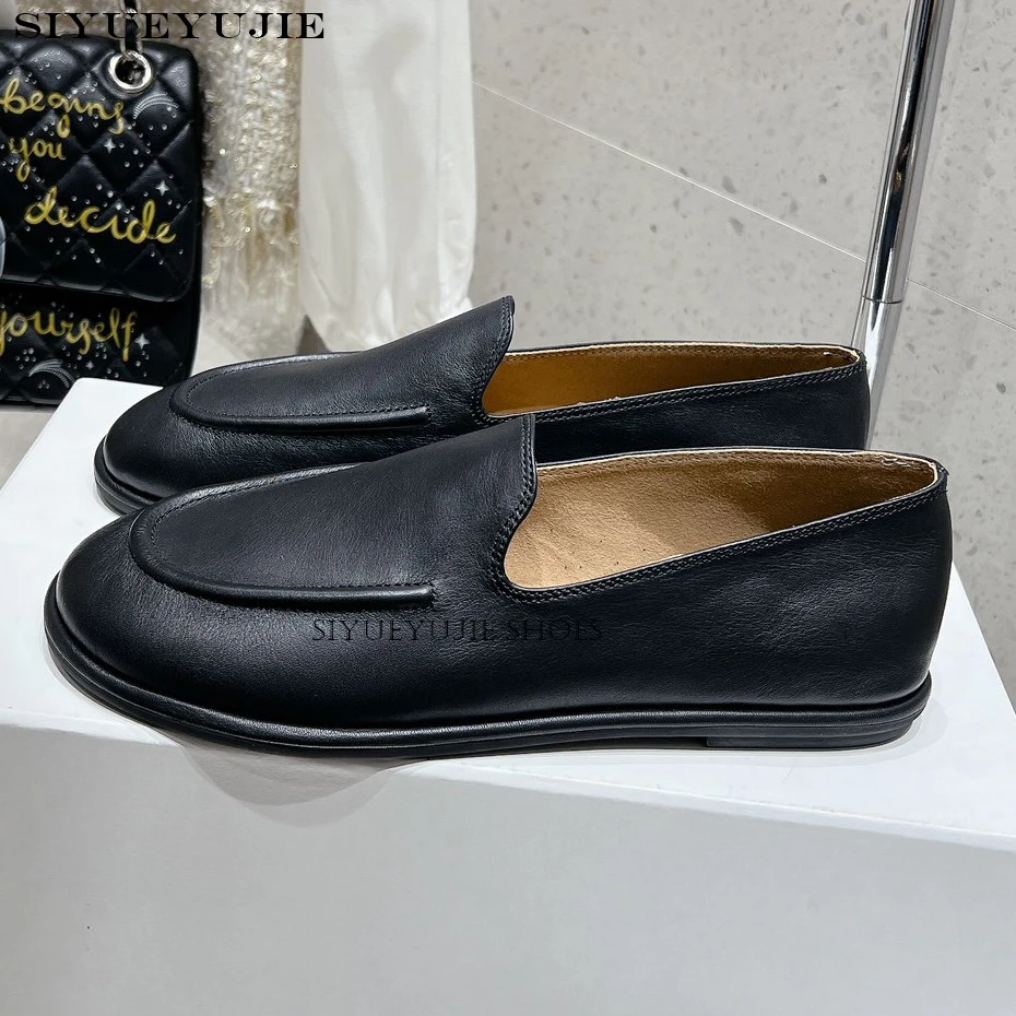 Rozmiar 35-40 Kobiety Płaskie mokasyny Prawdziwa skóra Ins Moda Niskie obcasy Buty 2024 Casual Daily Office Lady Mary Jane Comfort Dress