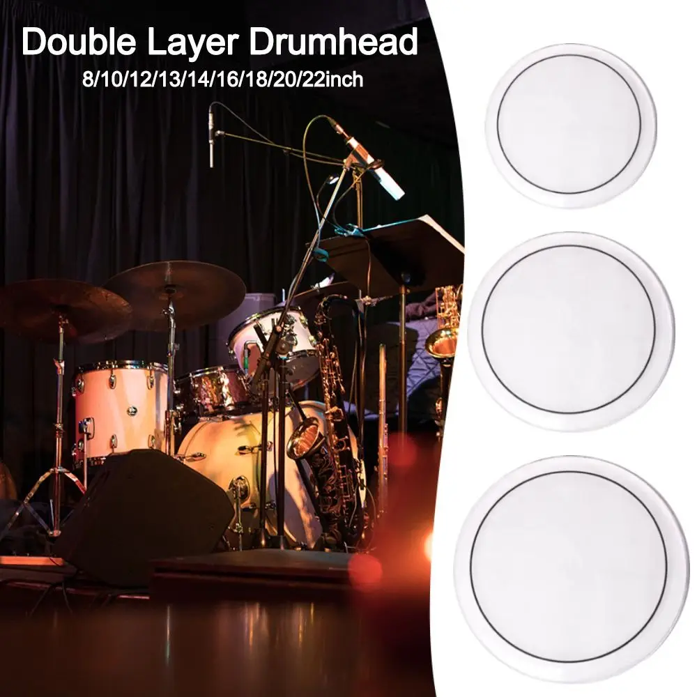 Clear And Crisp Snare Drum Head Volume Exercises Percussion Instrument Parts Double Layer Drumhead Sound Improved Timbre