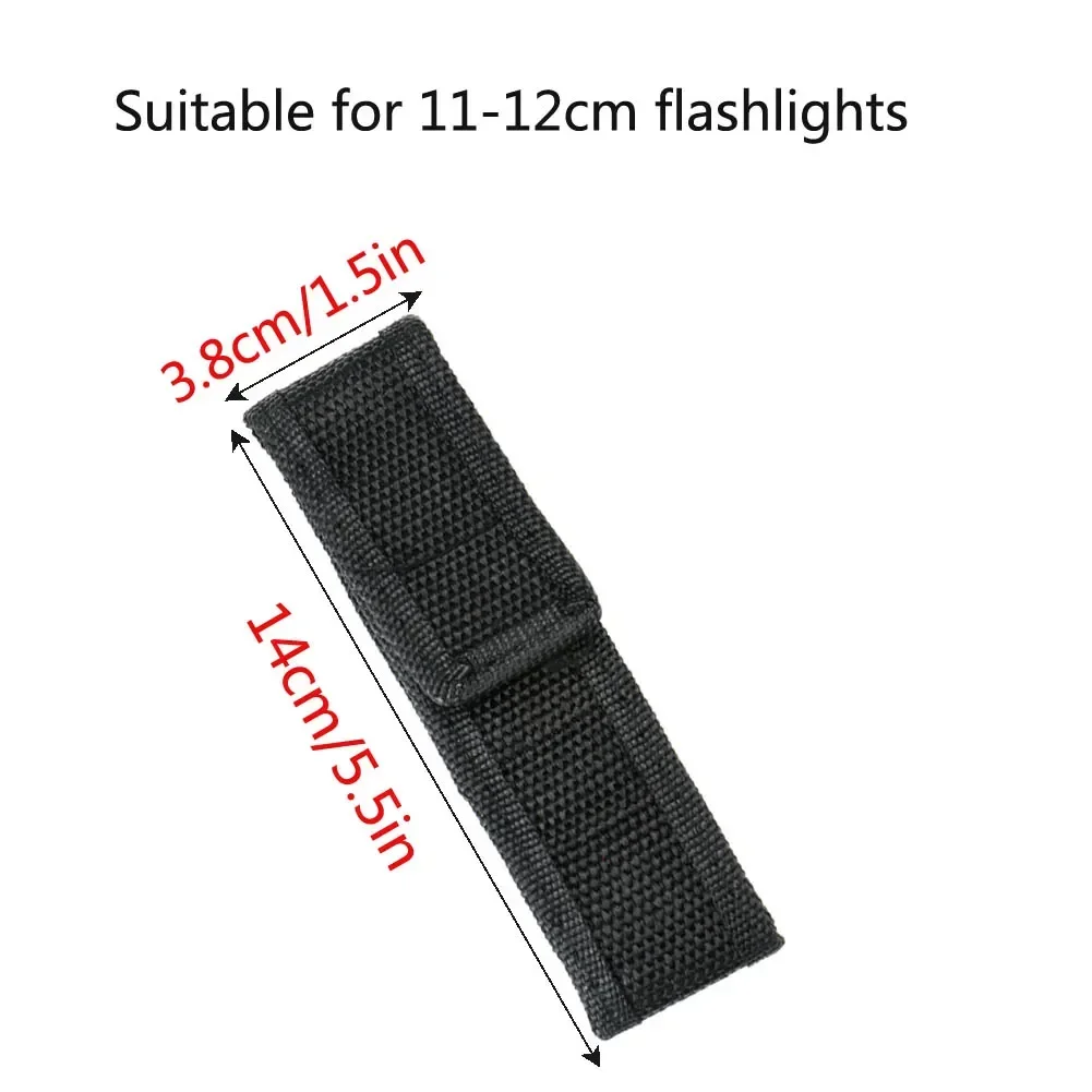 범용 휴대용 나일론 홀스터 거치대 파우치, 손전등 토치용 허리 벨트 가방, 12-14cm, 1PC