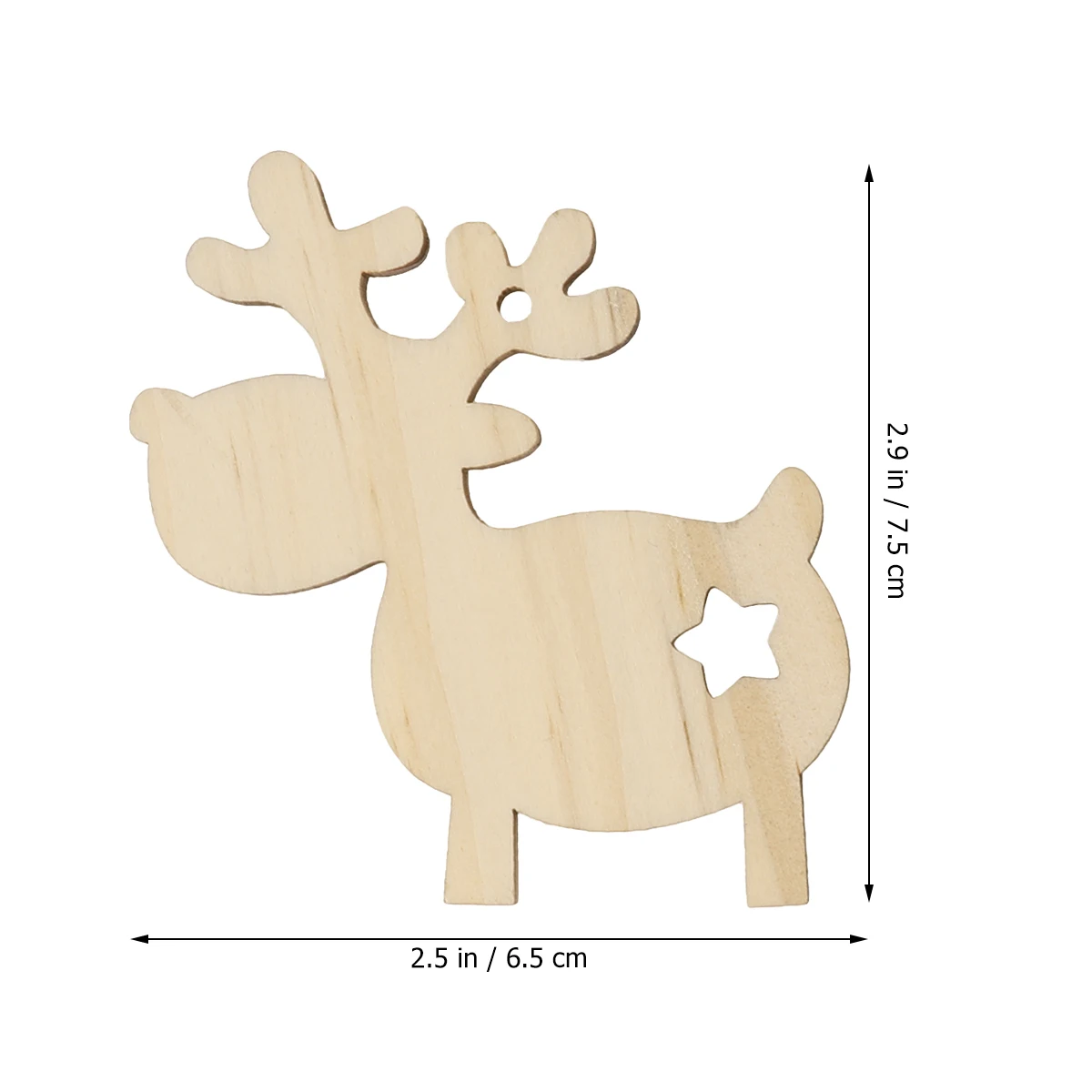 

10 Pcs Wooden Pendant Home Decoration Christmas Gift Festival Party for Tree Hanging Decorative Props