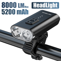 VICTGOAL 1500LM Bike Headlight USB Type-C Charging LED Cycling Front Light Waterproof Flashlight MTB Road Bicycle Helmet Lamp