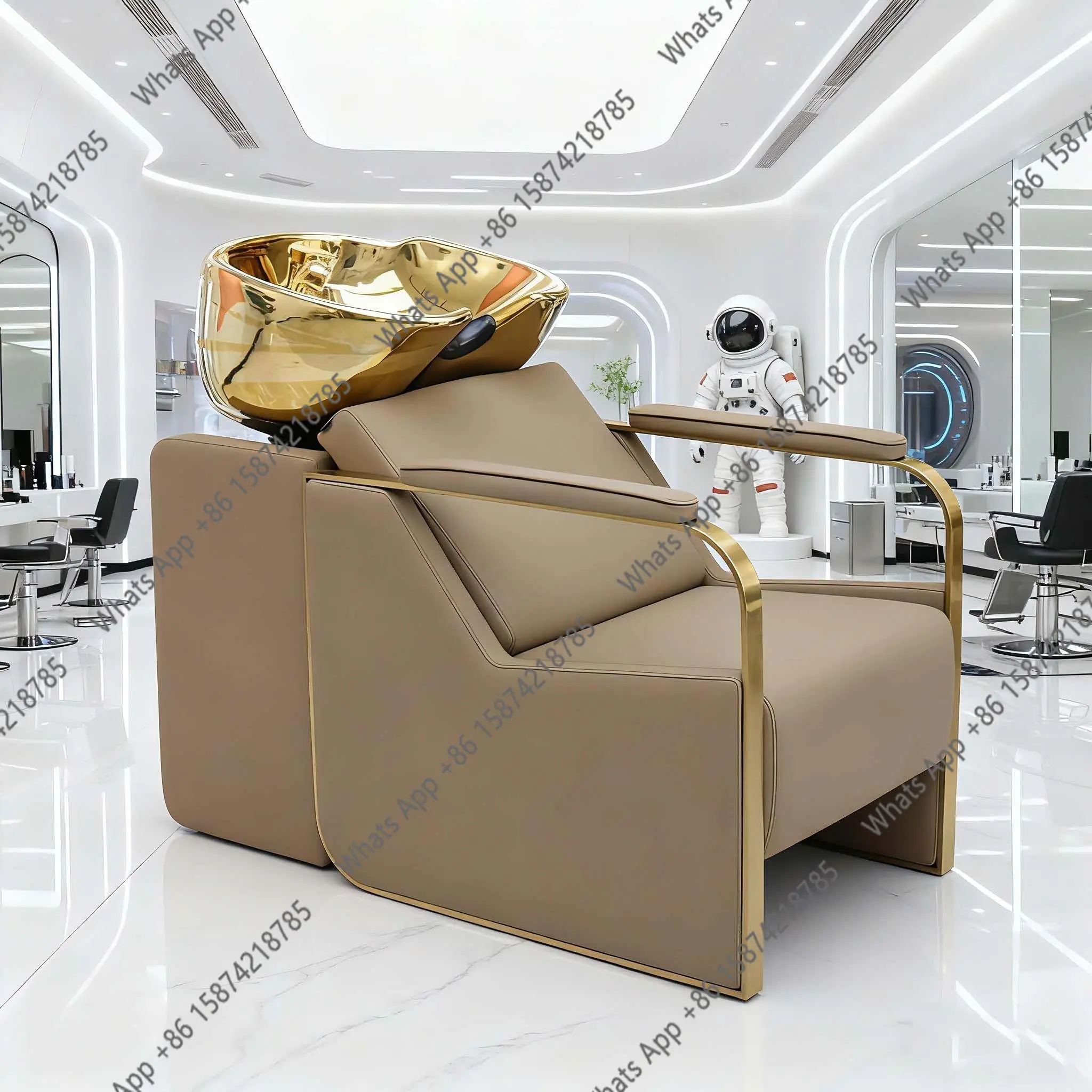 New seated shampoo bed household hair shampoo bed flush shampoo barber shop hair salon special flush bed